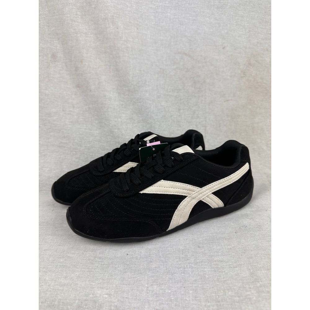 Wild Fable Womens Sneakers Black White Retro Soccer Style Memory Foam Size 6 NEW